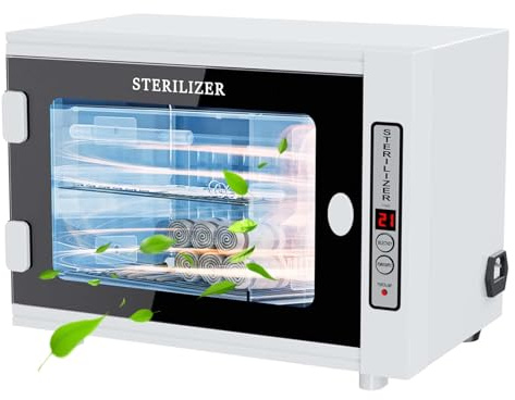 UV Sterilisator,12L Sterilisator Nagelstudios mit hoher Kapazität,medizinischer Sterilisator mit Timereinstellung,LED UV Licht Sterilisator für den Einsatz zu Hause,Friseursalon,Schönheitssalon,Spa