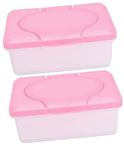 Cabilock Kompaktes Feuchttuchbox-Set 2-TLG. Serviettenetui Aus Kunststoff Mit Deckel Zur Aufbewahrung Im Badezimmer