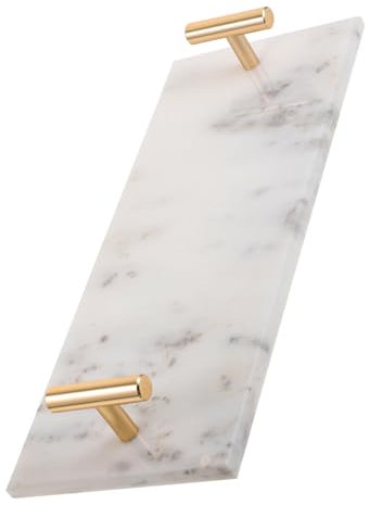 WEKADRIN 1 Pc plateau Boîte à déjeuner plaque de bijoux porte dosette de café porte-tacos collation organisateur d'affichage de bijoux plat de bijoux présentoir à café marbre blanche