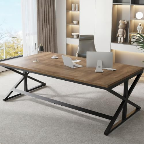 IBF 180cm Light Oak Gaming Desk 2 Person computer Office Large Modern Desk