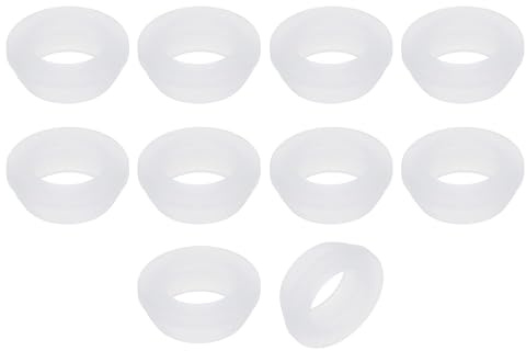 sourcing map 15Pcs Rubber Grommets 19mm Drill Hole, 15mm ID Hole Top Hat Grommet Silicone Rubber Hole Plug Gasket Wires Protection for Wiring Automotive, Clear