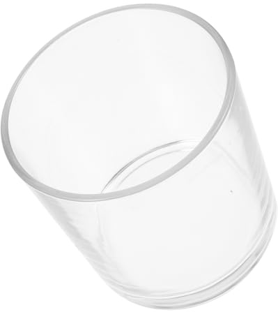 HANABASS Rundes Desktop Aquarium Fischglas mit Großem Öffnungsdurchmesser Klares Betta und Goldfischbecken Pflanzgefäß für Zimmerpflanzen und Moderne Wohnraumdekoration