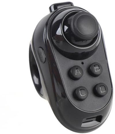 Tosuny Drahtloser VR -Controller -Ring, Bluetooth -Gamepad für VR -Gläser -PC -Telefon -Tablet, mit Joystick für Gaming -Fotografie -Seite Maus -Audio -Steuerelement