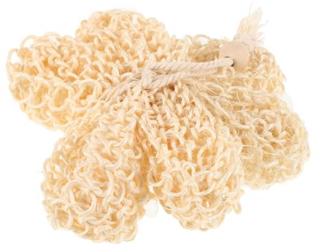 LALADEFIEE Bolsa de Baño Exfoliante de Sisal Natural Bola de Ducha Ergonómica para Eliminar Muerta Esponja Corporal Resistente y Cómoda para Diario Adultos