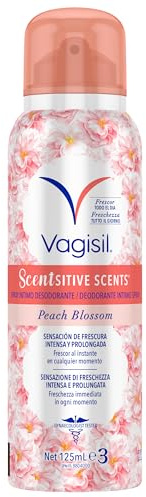 Vagisil Desodorante Íntimo Spray para Mujer, Higiene Íntima, Frescura y Comodidad Todo el Día, Testado Ginecológicamente, Suave con la Piel, 125 ml