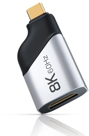 Duttek 8K USB C zu HDM Adapter, unidirektional USB C Stecker zu HDM Buchse unterstützt 8K@60Hz und HDR, kompatibel mit MacBook Pro, Gaming-Laptops, Steam Deck, Monitoren, Fernsehern