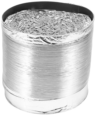 ANDRESLAD Manguera de Ventilación Flexible para Campana de Cocina, Conducto Doble Capa de Aluminio 150 Mm Diámetro, 2 M de Longitud, Conducto de Humos Metálico para Estufa y Extractor, Tubo