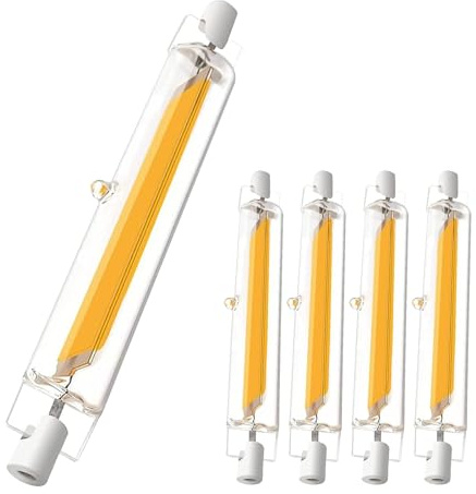 GDYOD R7S LED 78mm Dimmbar,10W LED Ersatz für 100W Halogen Leuchtmittel,Stab Warmweiß 3000K 1000LM,Kein Flackern,360°Abstrahlwinkel,AC/DC 220-240V,4er Pack