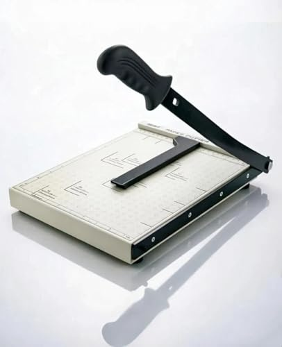 COOCHEER Guillotina para Papel Profesional A4, 12 Hojas, Metal, Blanco