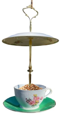 para pájaros Exterior Tipo Taza | Decoración de jardín | Recipiente de Comida para Aves de Exterior - para Patio, Jardín, Terraza, Balcón, Corral, Parque,