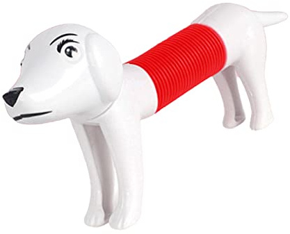 Zisemeil Tubos Sensoriales Extensibles para Perros, Tubos Pop Extensibles y Luminosos para Perros, Juguetes de Motividad, Fino para Niños y Niñas con TDAH (Rojo)