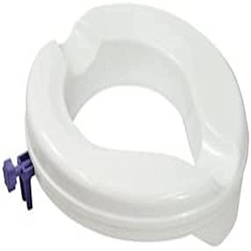 Aidapt 50mm (2) Elevation Raised Comfortable Toilet Seat Easy Fit White