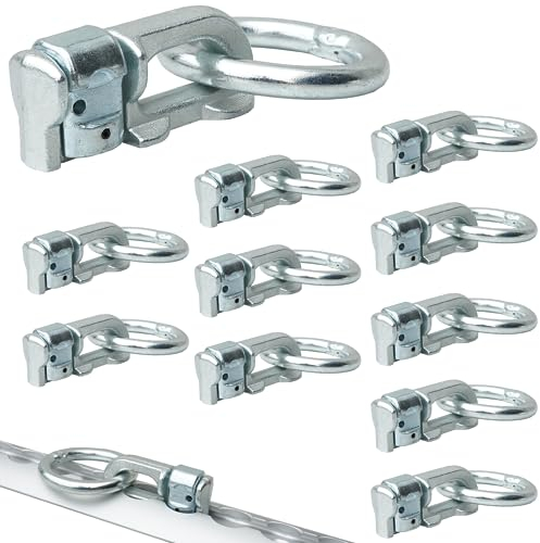 10x Doppel Fitting Endbeschlag, Endfitting, Doppelendbeschlag für Airlineschiene, Zurrschiene, 2700 daN