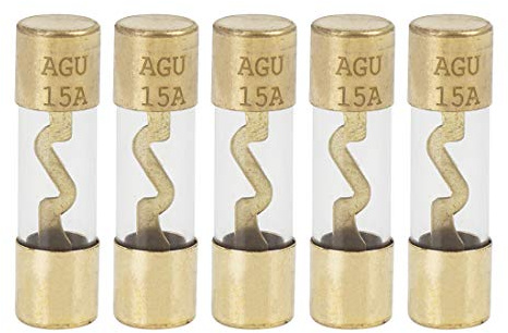 X AUTOHAUX 5 Stücke 15A AGU Sicherungen Feinsicherung Glassicherung Glasrohrsicherung KFZ Sicherung Schnelle Glas Sicherung Kit