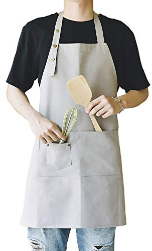 MORNITE Art Aprons for Painting Pottery Ceramics, Mens Women Kitchen Cooking Aprons Waterproof Green