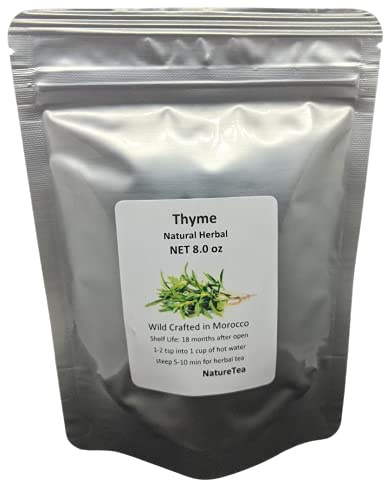 Nature Tea Thyme Leaf Tea - Thymus vulgaris Loose Leaf (8 oz)