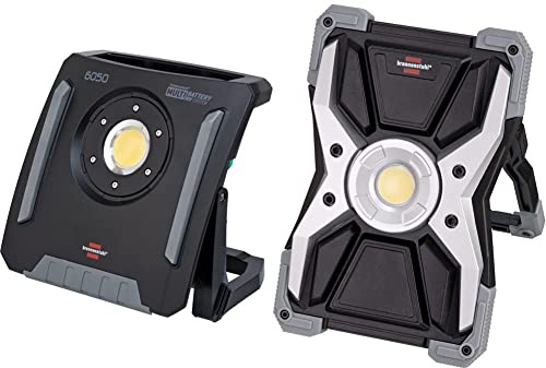Brennenstuhl Multi Battery LED Hybrid Baustrahler 6050 MH (60W, 6200lm, IP65, 5m RN-Kabel, ohne Akku) & Akku LED Arbeitsstrahler RUFUS/LED Arbeitsleuchte für Werkstatt (3000lm, IP65)