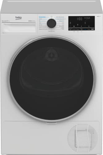Beko B5T4824IF bPRO 500 Wäschetrockner, 8 kg, Frontlader Wärmepumpentrockner, allergikergeeignet, 15 Programme, Dampffunktion, Knitterschutz, Silent-Programm, AquaWave Schontrommel, Weiß