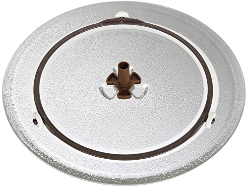 Dicke 0,5 Cm/0,2 Mikrowellen-Drehteller Glasplatte-Hitzebeständig-Glas Drehscheibe, Mit Drehring, Glatt Und Widerstandsfähig Drehteller Ersatz Teller-für Diverse Mikrowellen ( Size : 10in/255mm )