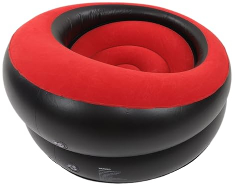 AMONIDA Aufblasbares Sofa, Schnell Aufblasender Aufblasbarer Sofa-Stuhl des Ergonomischen Entwurfs für Büro (Rot)