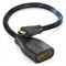PureLink GmbH Sonero® Adattatore salvaporta da Micro HDMI a 4K HDMI, Premium High Speed, spina Micro HDMI D a presa HDMI A, contatti dorati, doppia schermatura, rivestimento in cotone, 0,15 m
