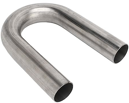 U Bogen Auspuffrohr mit 1,75 Zoll Außendurchmesser, 180 Grad Auspuffrohr aus 304 Edelstahl, Universelles, Kundenspezifisches U Bogen Auspuffrohr Zum Selbermachen
