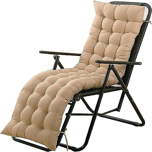 RUYICZB Liegenauflage, Dick Auflagen Gartenliegen,Auflage Sonnenliege Gartenliege Einfarbig Liegenauflagen Polster Kissen Dick Liegestuhl Relaxliegenauflage Für Terrasse Outdoor,Beige,170x48cm