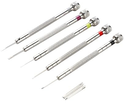 5 x Precision Screwdriver Set Repair Tool Kit Glasses Watch Jewellery PC Flat Head Plain Slot