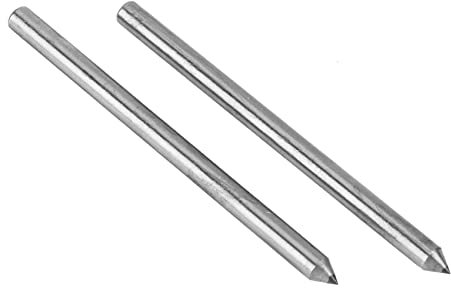 Tsadeer 2 Stück Gravierspitze Fräser Metall Stein Leiterplatte Bit CNC-Gravierwerkzeug Fräser 3,175X L50X 60