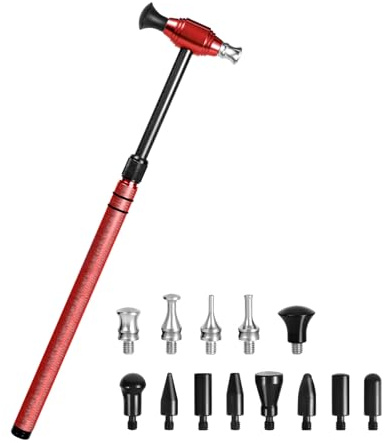 WHDZ Paintless Dent Repair Tools Tap Down Tool Double-Faced Dent Removal Hammer Car Dent Repair Leveling Hammer Telescopic