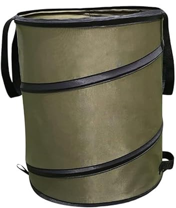 Collapsible Garden Bag - Yard Waste and Leaf Bag - Reusable Container for Lawn Care and Gardening -100% Nylon - 170L Large Garden Waste Sack