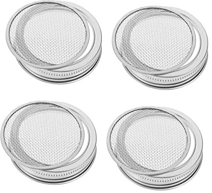 WATIIFUFU Mesh-Sprossendeckel für Einmachgläser Keimglasdeckel-Set Keimsiebdeckel Keimglasdeckel-Ersatz 70/86 mm