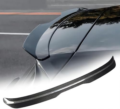 Heckspoiler für Opel Vauxhall Adam M13 2013 2014 2015 2016 2017 2018 2019, Auto Heckspoiler Spoiler Heckflosse Dachspoiler Heckflügel Heckklappe Schrägheck Auto Zubehör,A-Carbonfiberlook