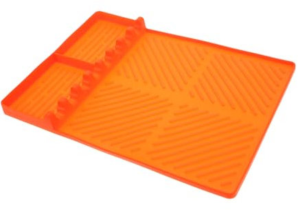 Garneck Silikon-grillmatte Für Grillwerkzeuge Hitzebeständige Tropfpad-abdeckung Nicht Kochende Matte Utensilienablage Für Zubehör