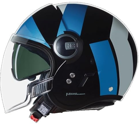 NOLAN HELMET N21 VISOR 06 TANGENTE 353 S, Black/Blue/Silver