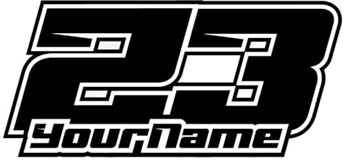 Set mit 3 Aufklebern Name Nummer Farbe personalisiert für Motorrad Roller Auto Motocross Tuning Dekoration Fahrzeuge DIY PVC Aufkleber für Tabellen und Verkleidungen