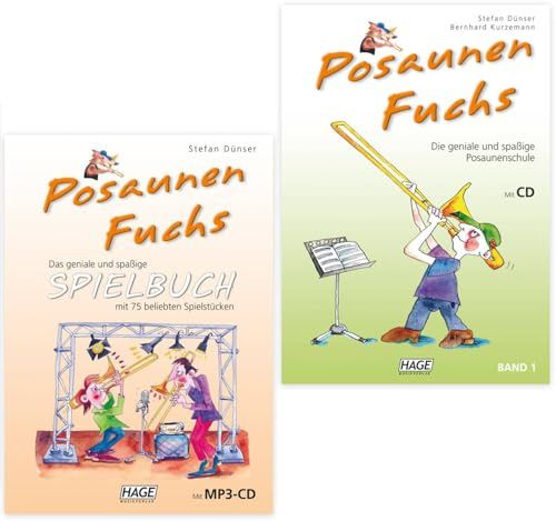 Posaunen Fuchs Band 1 und Spielbuch (EH3811, EH3810, 9783866260818, 9783866264021) + Poliertuch aus Mikrofaser (Starterset)