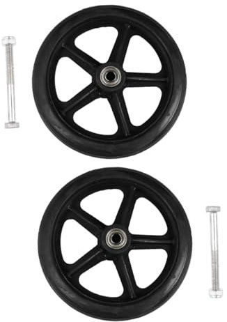 NUOBESTY Roue Avant Du Fauteuil 7 Pouces Pneus Pleins Remplacement Des Roues Pour Fauteuils Usage Quotidien