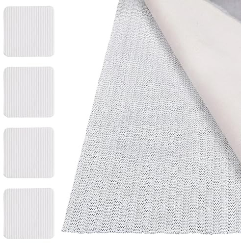 WANAVO Teppich Antirutschunterlage Set Contain-4PCS 10 * 10cm Teppichstopper Und 200 * 200cm Antirutschmatte Für Teppich，Anti Rutsch Teppichunterlage，antirutsch Pads Gleitschutz Zuschneidbar