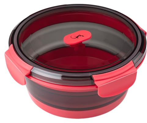 Lurch Frischhaltebox Silikon 500 ml frozen pink – Faltbar und Auslaufsicher - Lunchbox für unterwegs