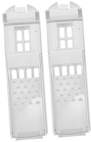 Boîte Filtre Machine à Laver en Plastique Blanc, Lot de 2 | Paquet Maille Inclus, Installation Facile, Usage pour Lave-linge et Tuyau de Vidange