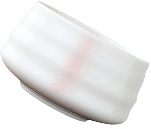 Mobestech Cuenco De Matcha Japonés Tradicional Cerámica Color Rosa Esmalte Técnica Kurobachi Para Uso Doméstico y Oficina