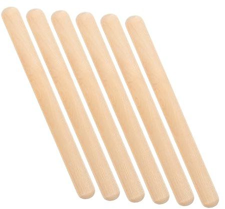 SECFOU 6 Stück Rhythmusstäbe Aus Holz Pädagogisches Kindermusikinstrument Für Frühe Musikbildung Und Rhythmische Lernspiele