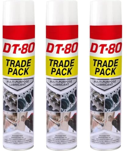 Spray Rust Remover Bike Chain Lube Penetrating Oil Lubricant - Cleans, Protects, Multi-Purpose DT-80-750ml Available in Pack of 1, 2, or 3 (3)