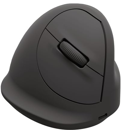 Fellowes Breyta Souris Verticale Ergonomique Moyenne pour droitier, Bluetooth ou Filaire, pour PC, Mac et Portable. Batterie Rechargeable, 3 Boutons, 800/1200/1600 DPI
