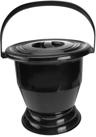LeeQinersw Crachoir avec couvercle Urinoir Pot de chambre Urinoir de chevet pour usage domestique Enfant âgé Adulte, Noir