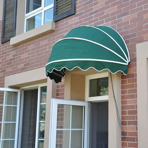 Einziehbare französische gebogene Markise, faltbar, 90 x 45 x 45 cm, Baldachin für Fenster und Tür, Sonnen- und Regenschutz, Terrassenkuppel, Markise, stilvoller Outdoor-Unterstand