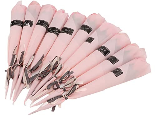 Aumotop Boîte à Fleurs de Roses à Savon Multi-usages – 10 Bouquets de Fleurs Artificielles – Savon Rose Réaliste pour la Maison, Le Bureau, la Décoration café – Cadeau Parfait pour Saint-Valentin