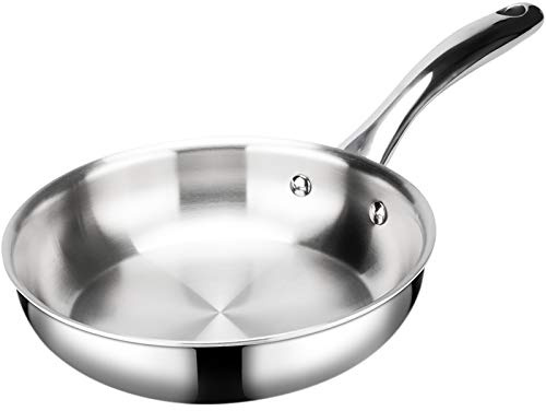 duxtop Whole-Clad Tri-Ply Stainless Steel Stir-Fry Pan Kitchen Induction Cookware 10 Inches | Whole Clad Stainless Steel Wok Pan for Stir Fry, Sautéing and Quick Meals