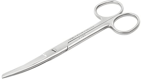 REMOS Tijeras domésticas, universales, punta redonda, hoja curva, 14,5 cm, acero inoxidable